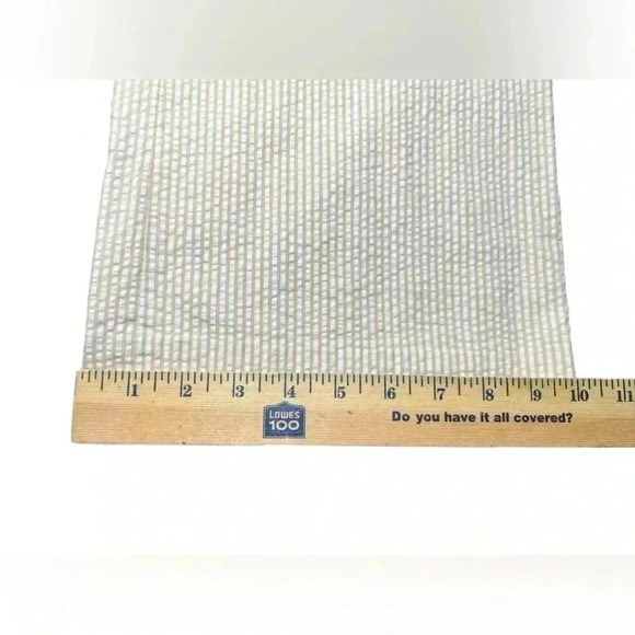 Lauren Ralph Lauren Cotton Seersucker Cream White Striped Pants size 16 - Picture 8 of 9